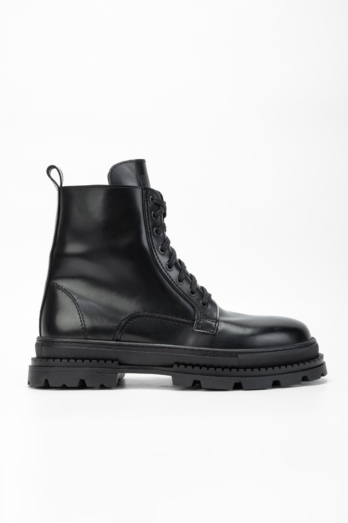  Valmenti Erkek Siyah mat açma Hakiki Deri Casual Bot