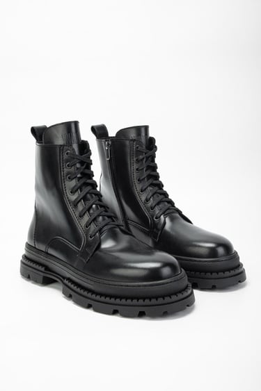  Valmenti Erkek Siyah mat açma Hakiki Deri Casual Bot