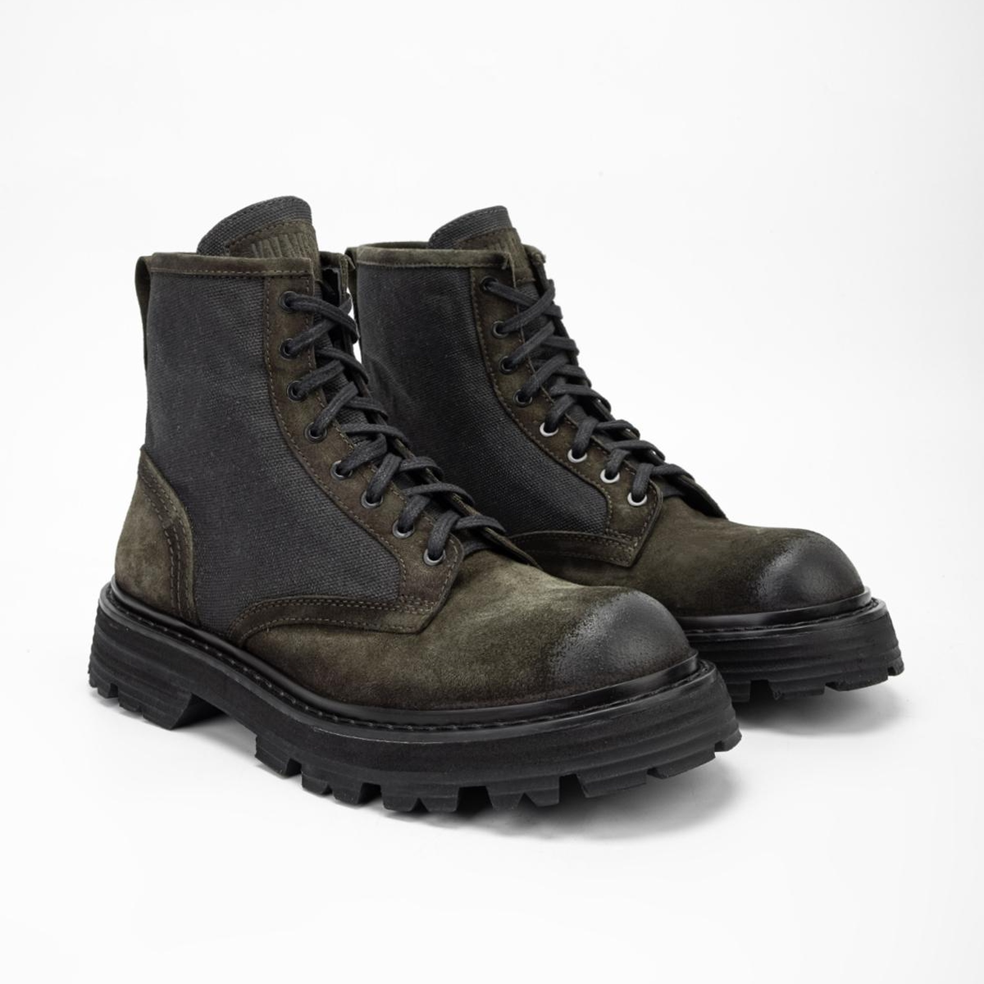 Valmenti Erkek Haki Süet Hakiki Deri Casual Bot