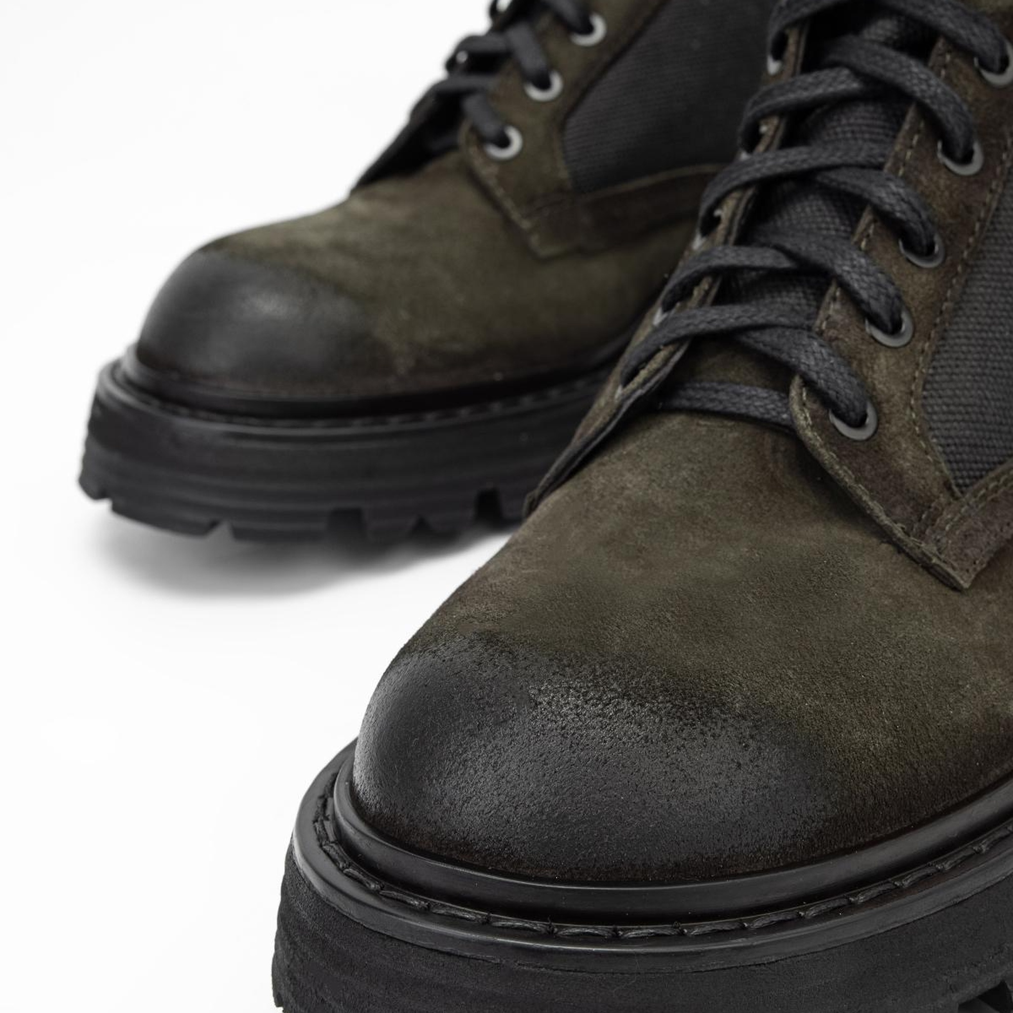 Valmenti Erkek Haki Süet Hakiki Deri Casual Bot