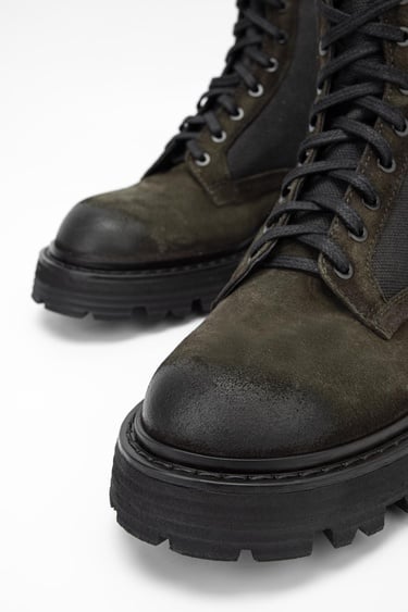  Valmenti Erkek Haki Süet Hakiki Deri Casual Bot