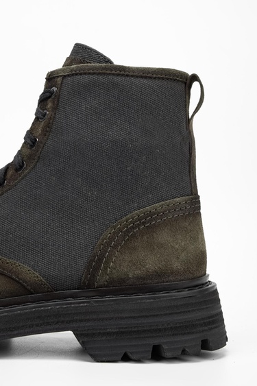  Valmenti Erkek Haki Süet Hakiki Deri Casual Bot