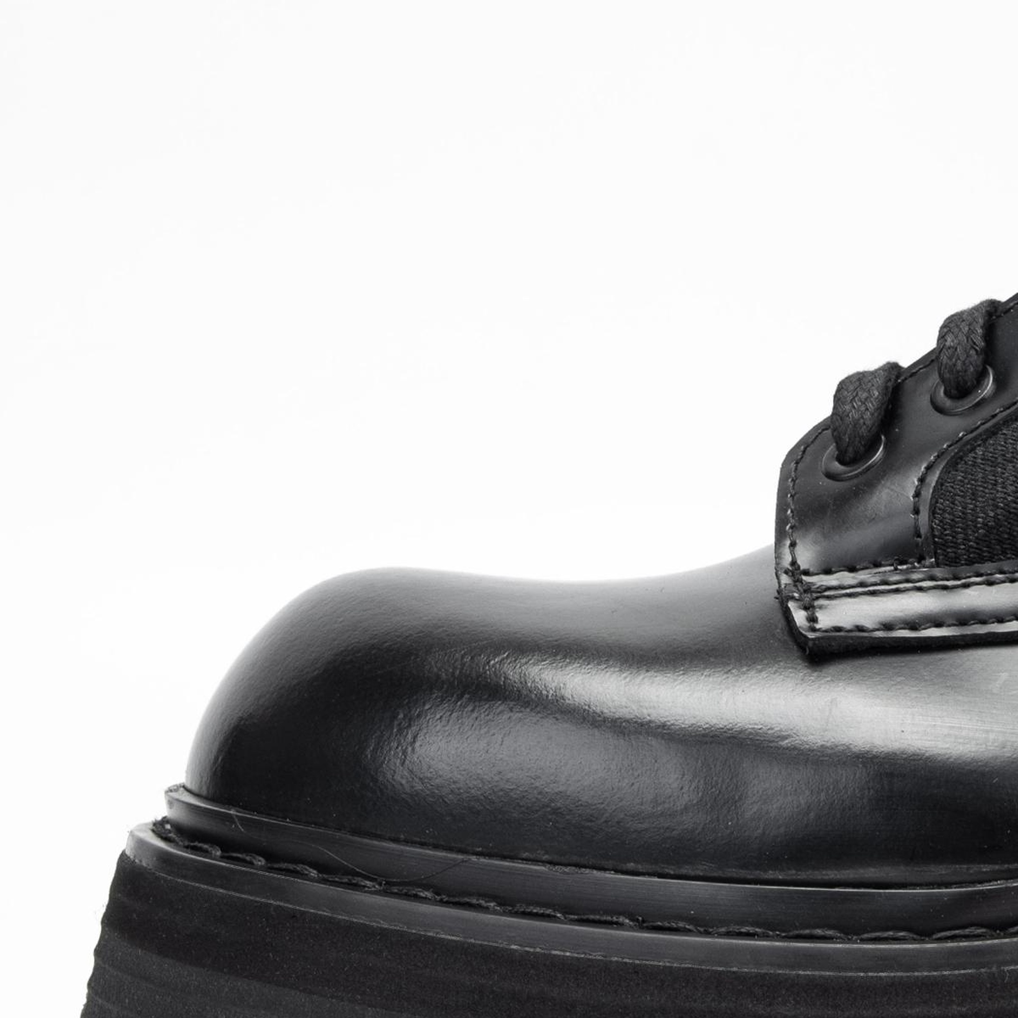 Valmenti Erkek Siyah Açma Hakiki Deri Casual Bot