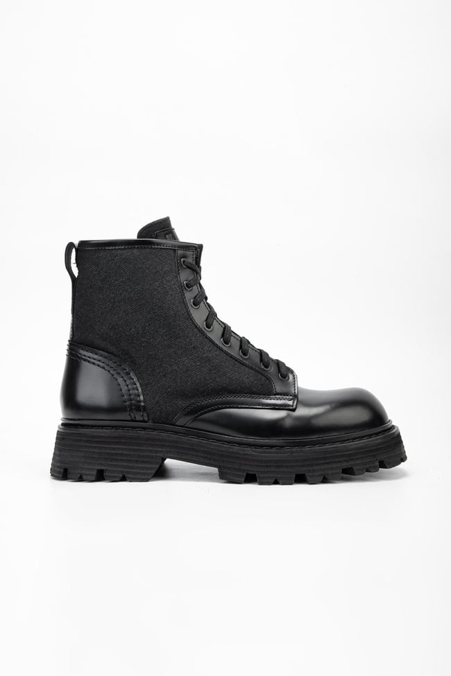  Valmenti Erkek Siyah Açma Hakiki Deri Casual Bot