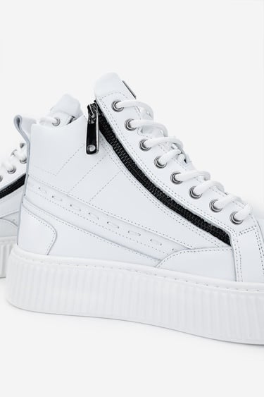  Valmenti Erkek Hakiki Deri Beyaz Casual Bot