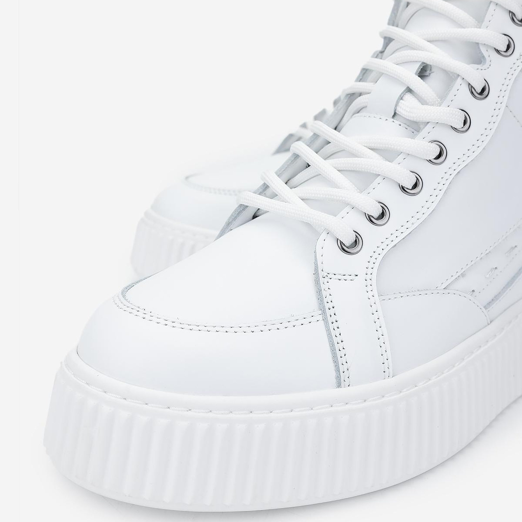 Valmenti Erkek Hakiki Deri Beyaz Casual Bot