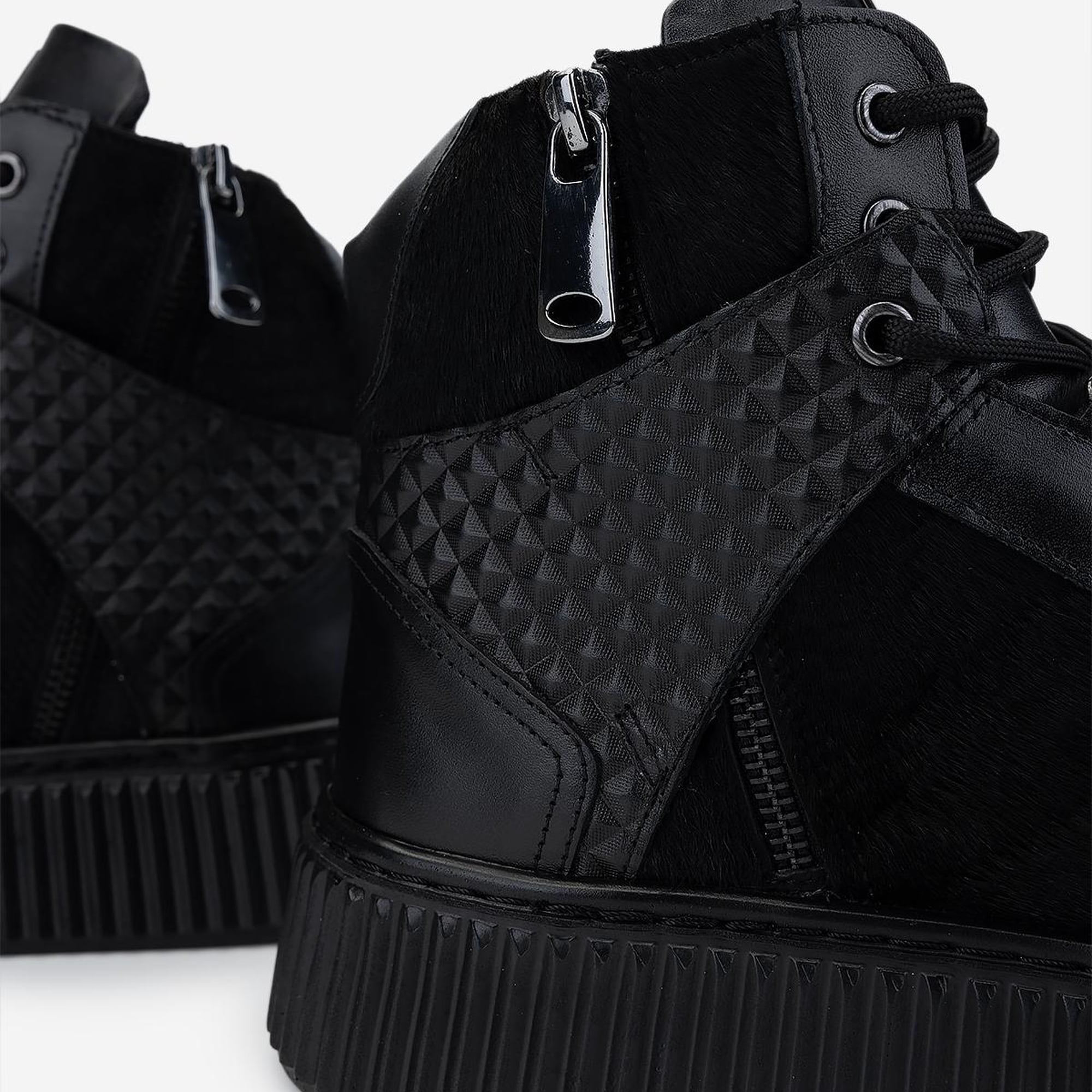 Valmenti Erkek Hakiki Deri Siyah Casual Bot