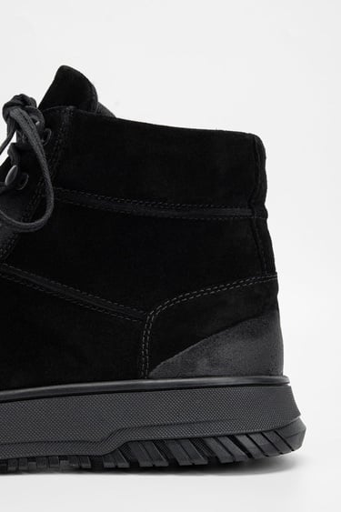  Valmenti Erkek Siyah grft Hakiki Deri Casual Bot