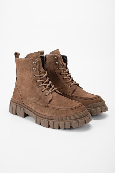  Valmenti Zenith Erkek Tarçın Süet Hakiki Deri Casual Bot