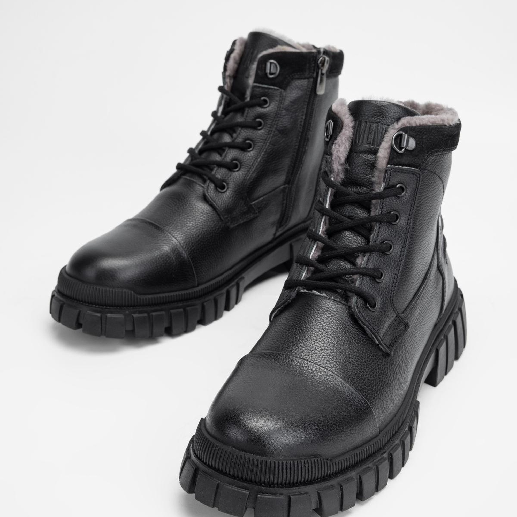 Valmenti Erkek Siyah Hakiki Deri Casual Bot