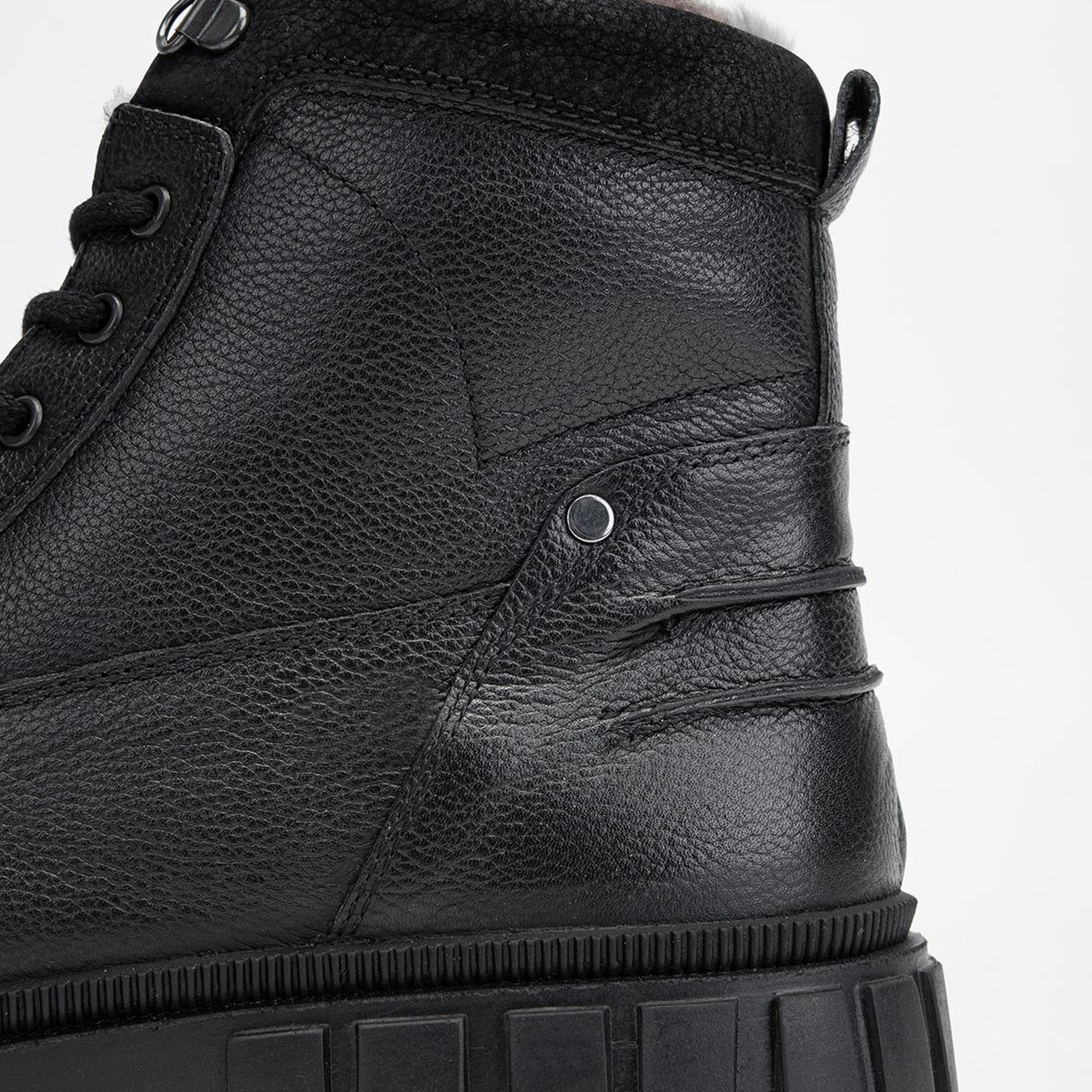 Valmenti Erkek Siyah Hakiki Deri Casual Bot