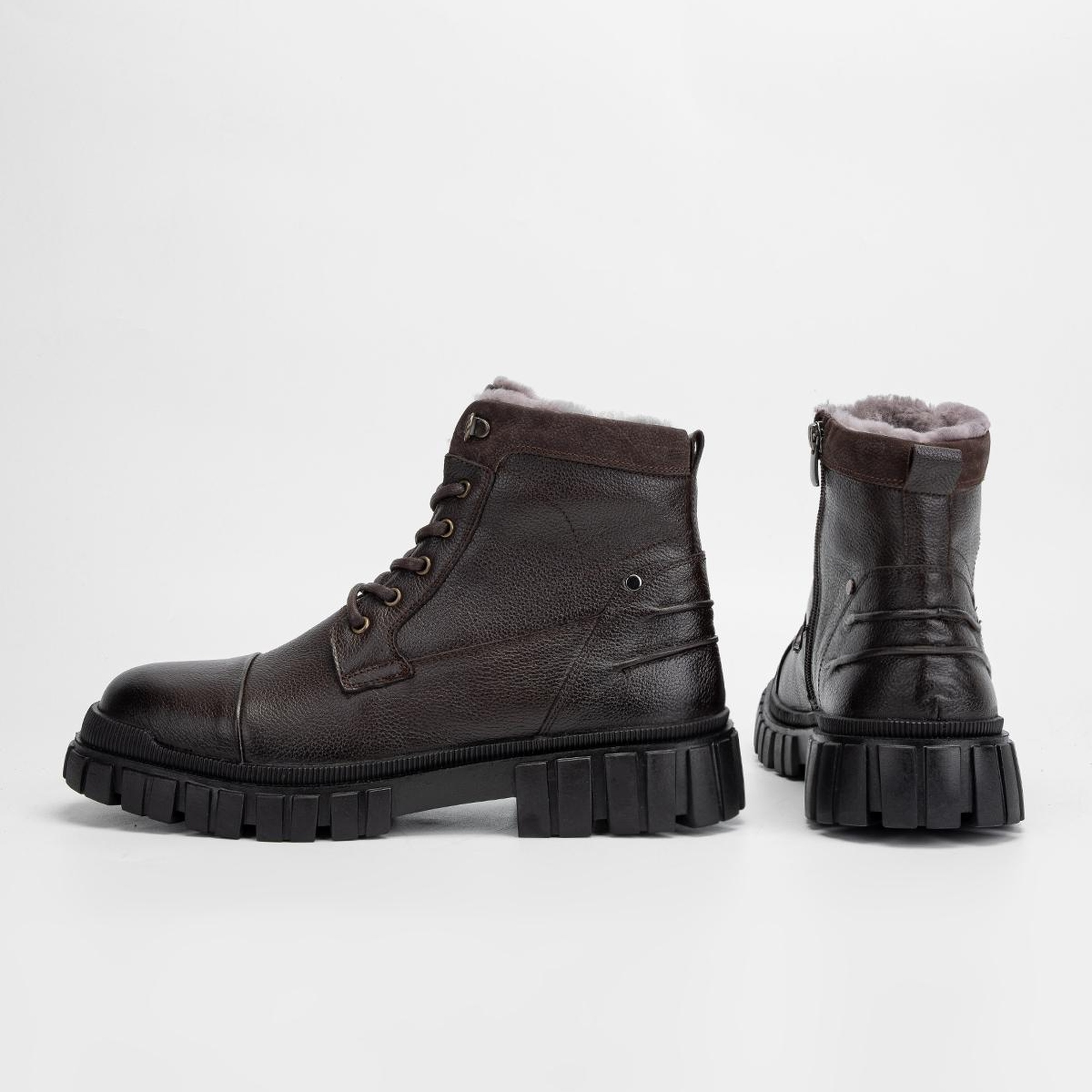 Valmenti Erkek Kahverengi Hakiki Deri Casual Bot