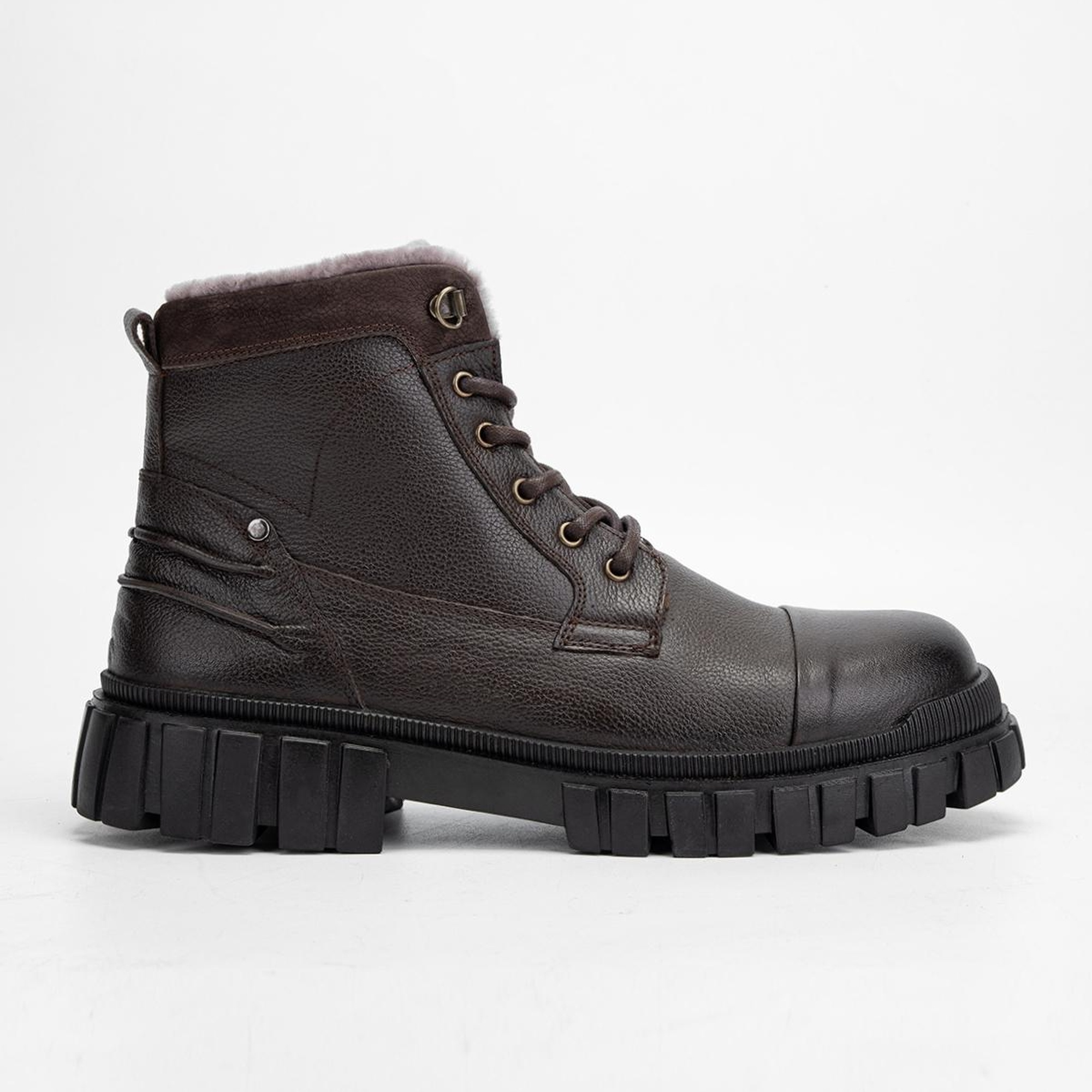 Valmenti Erkek Kahverengi Hakiki Deri Casual Bot