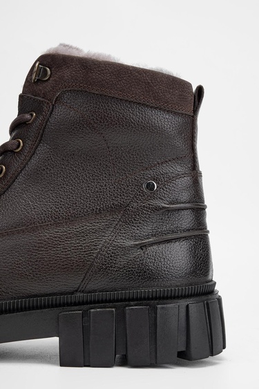  Valmenti Erkek Kahverengi Hakiki Deri Casual Bot