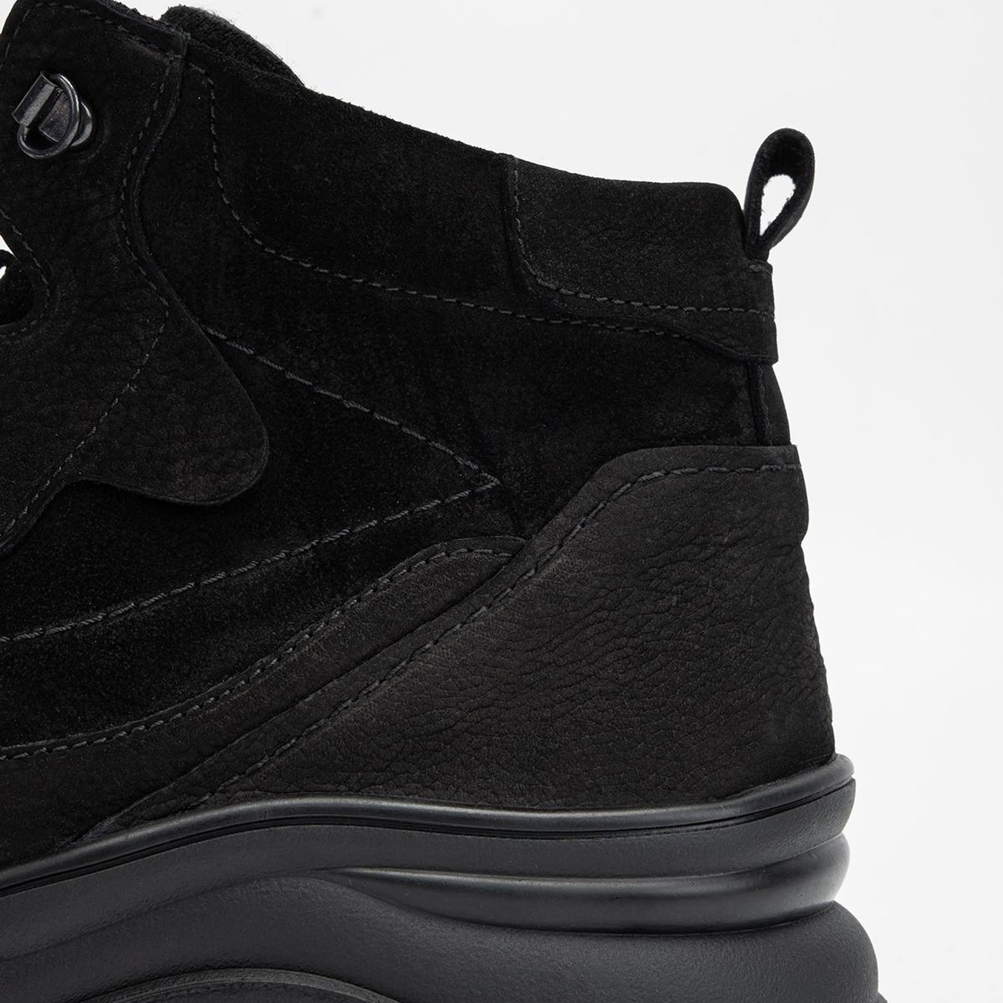 Valmenti Erkek Siyah Nubuk Hakiki Deri Casual Bot