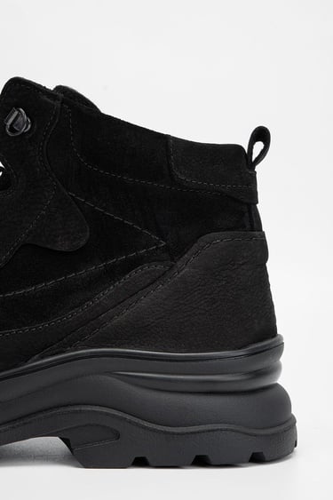  Valmenti Erkek Siyah Nubuk Hakiki Deri Casual Bot