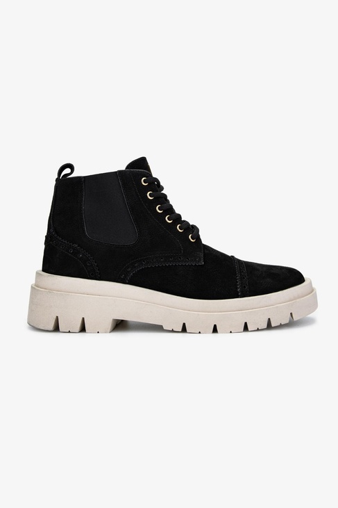  Valmenti Erkek Hakiki Deri Siyah Nubuk Casual Bot