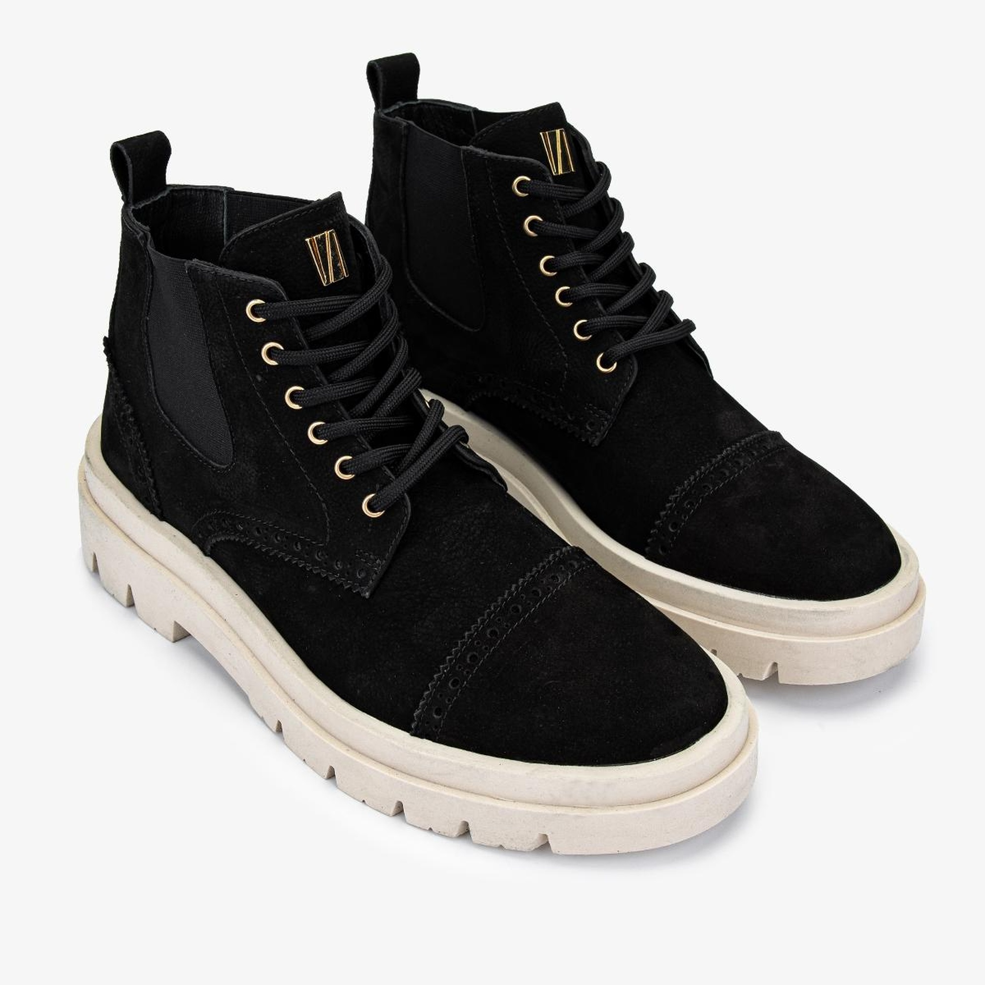 Valmenti Erkek Hakiki Deri Siyah Nubuk Casual Bot