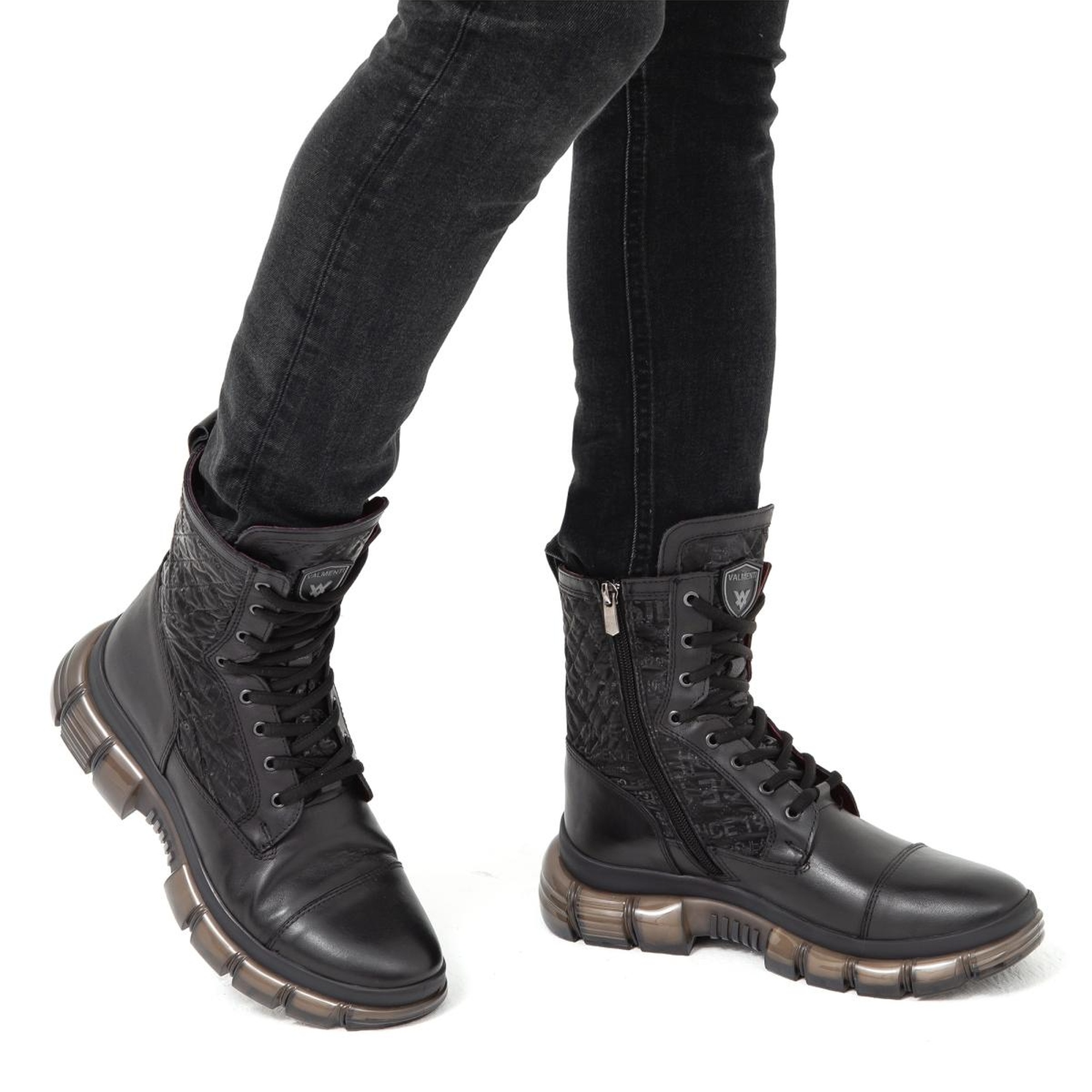 Valmenti Glow Erkek Siyah Hakiki Deri Casual Bot