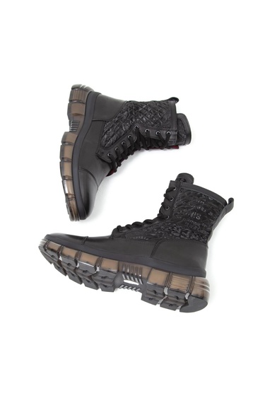  Valmenti Glow Erkek Siyah Hakiki Deri Casual Bot