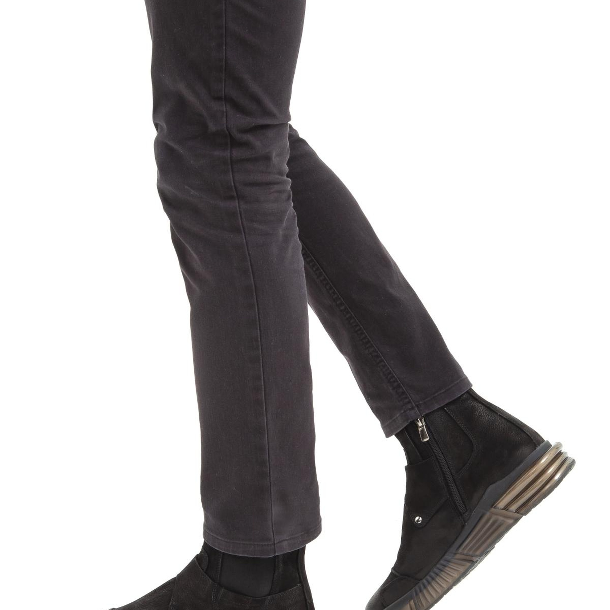 Valmenti Erkek Siyah Hakiki Deri Casual Bot