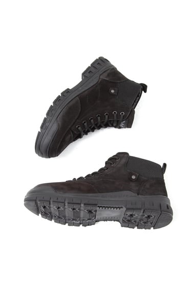  Valmenti Erkek Siyah Nubuk Hakiki Deri Casual Bot