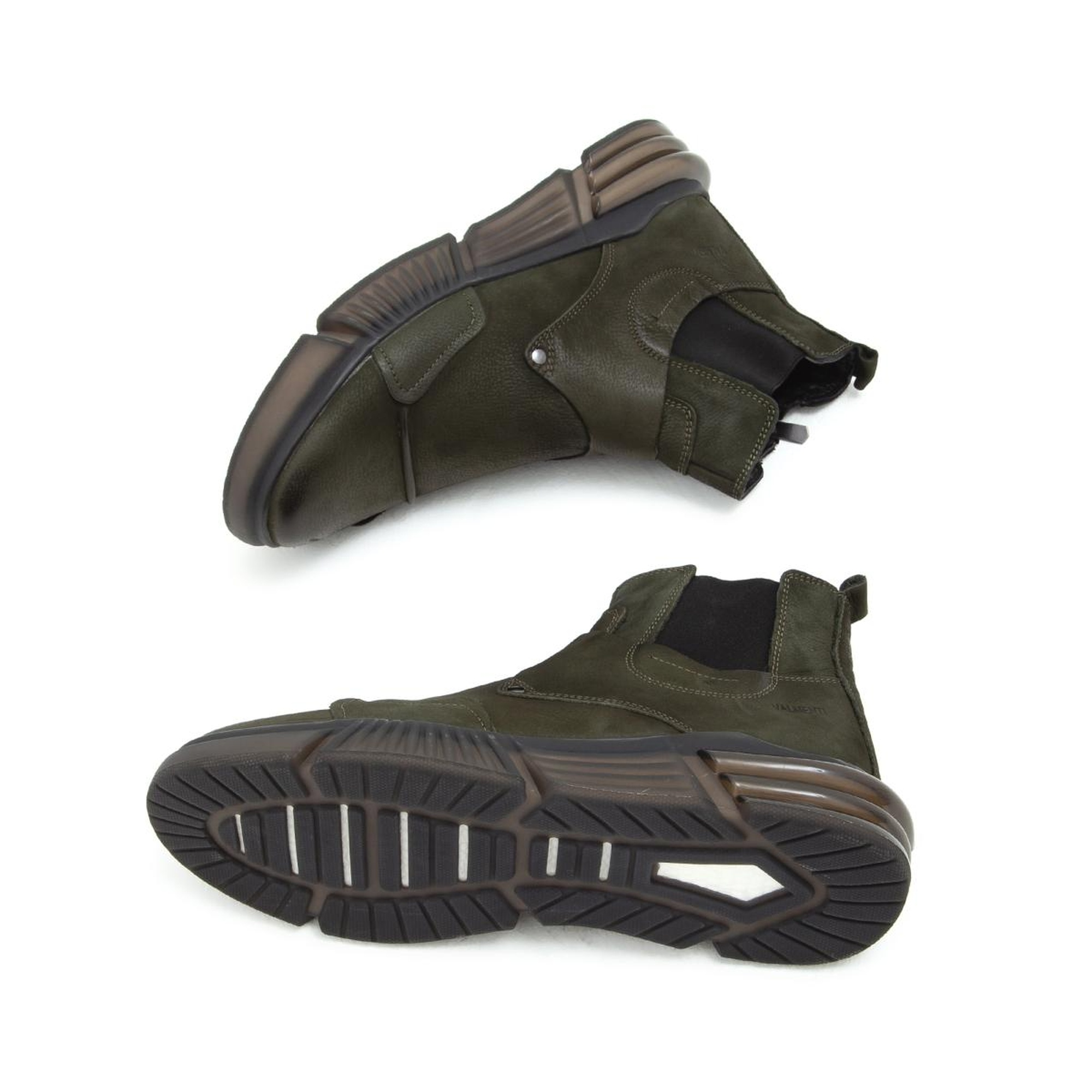 Valmenti Erkek Yeşil Hakiki Deri Casual Bot