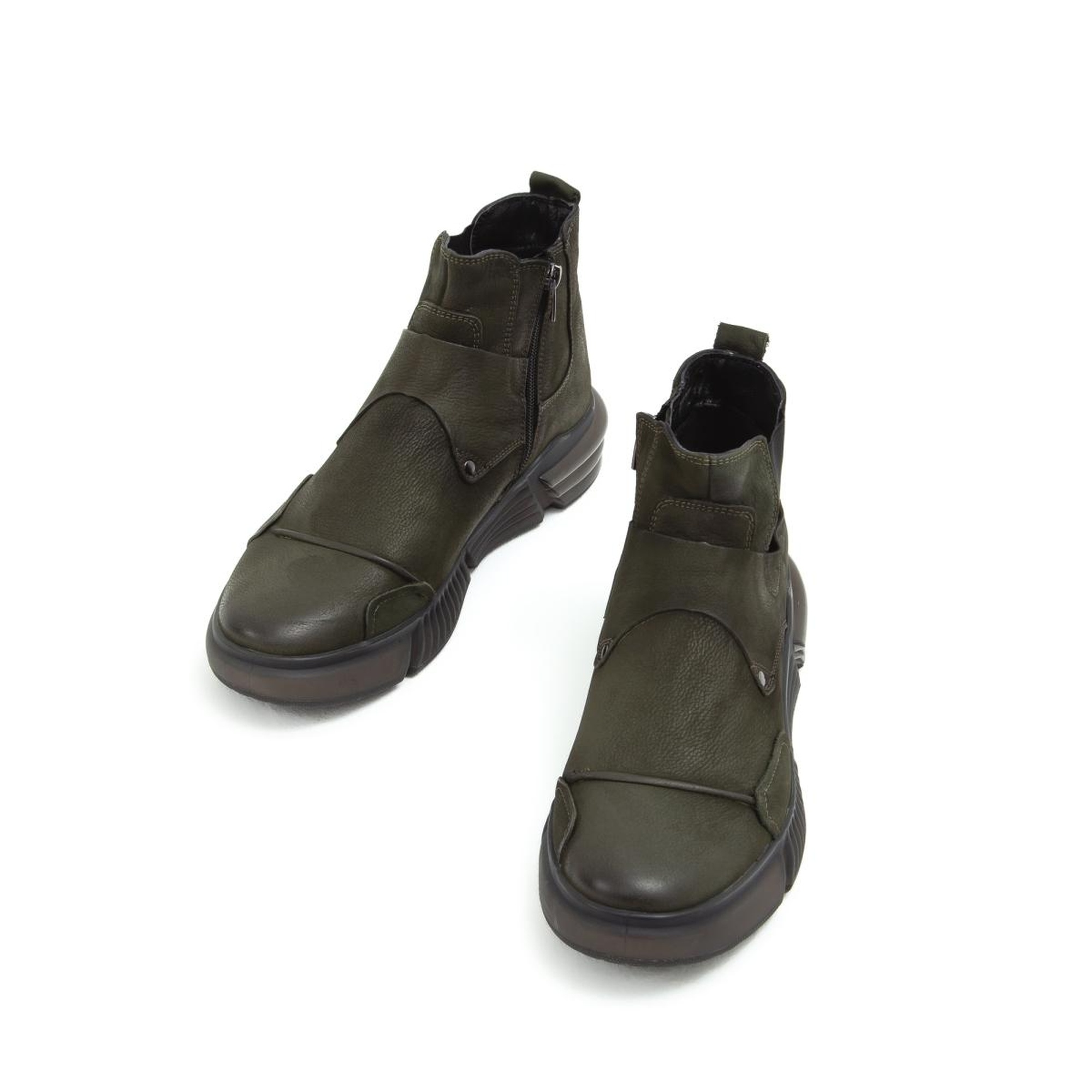 Valmenti Erkek Yeşil Hakiki Deri Casual Bot