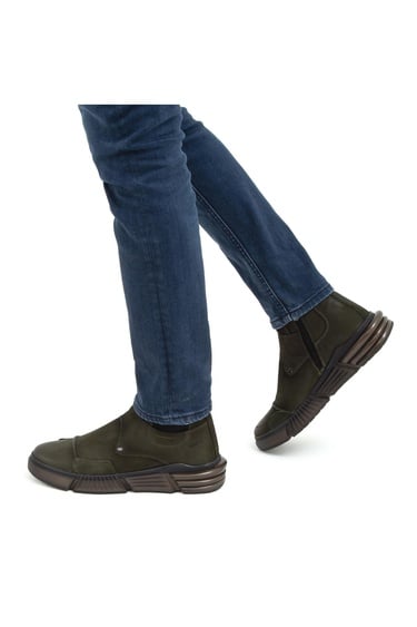  Valmenti Erkek Yeşil Hakiki Deri Casual Bot