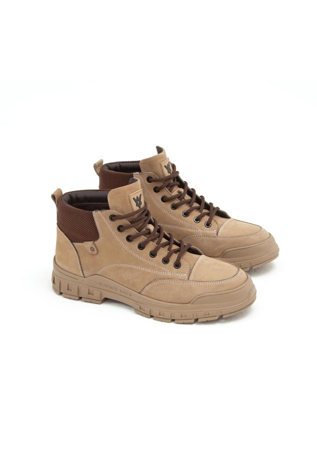  Valmenti Erkek Bej Nubuk Hakiki Deri Casual Bot