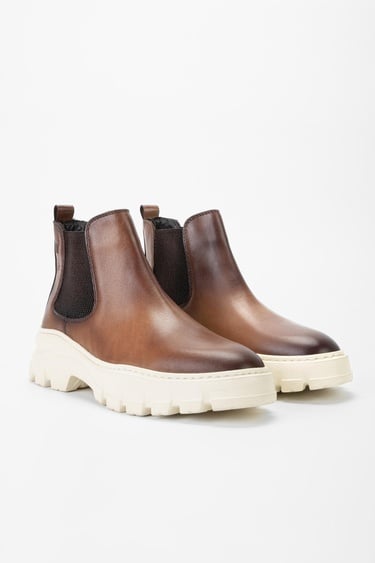  Valmenti Aegis Erkek Ceviz Hakiki Deri Casual Bot