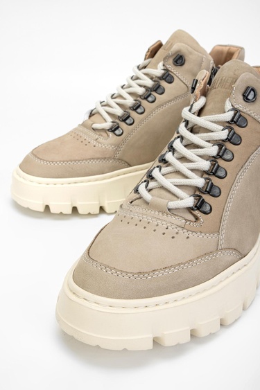  Valmenti Alanzo Erkek Bej Nubuk Hakiki Deri Casual Bot