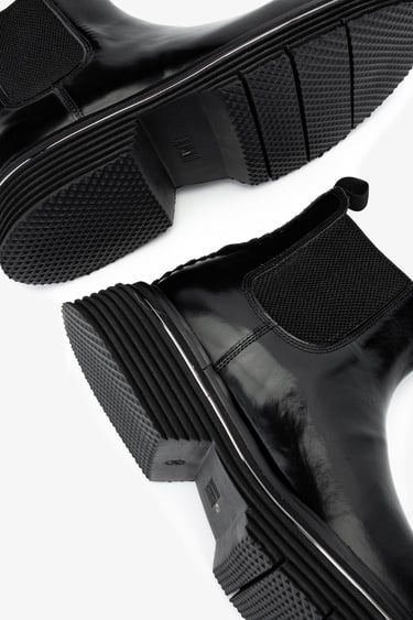  Valmenti Erkek Hakiki Deri Siyah Açma Casual Bot