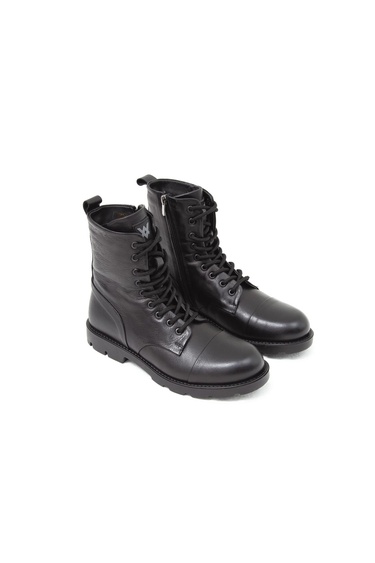  Valmenti Dabih Erkek Siyah Hakiki Deri Casual Bot