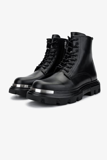  Valmenti Erkek Hakiki Deri Siyah Analin POSTAL Bot