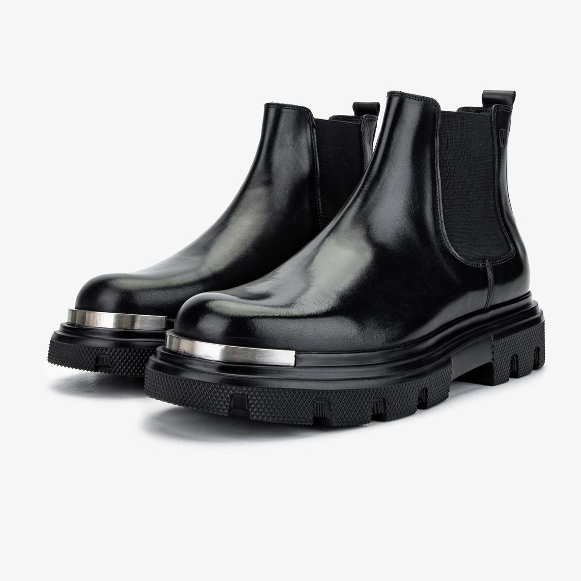 Valmenti Erkek Hakiki Deri Siyah Analin Casual Bot