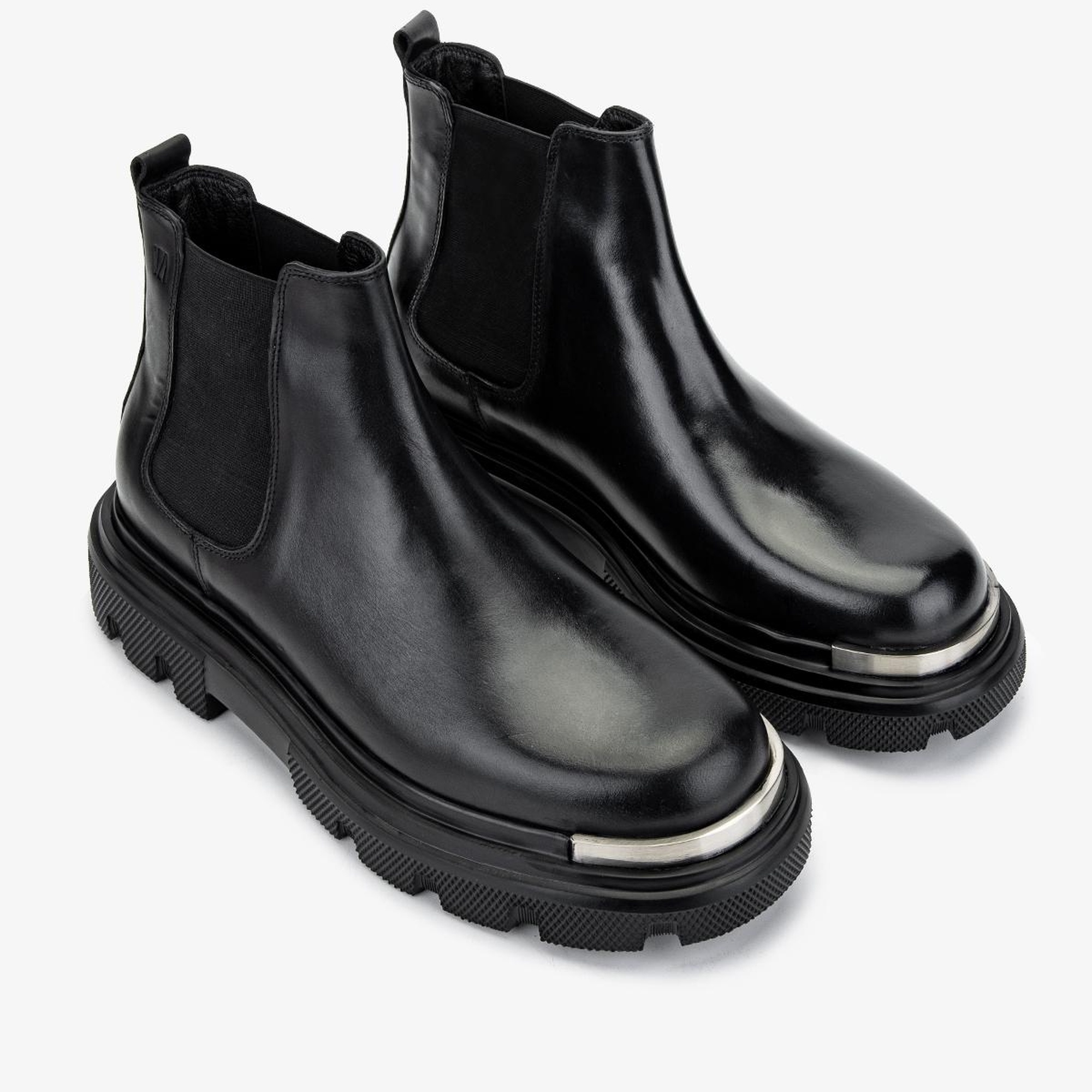 Valmenti Erkek Hakiki Deri Siyah Analin Casual Bot