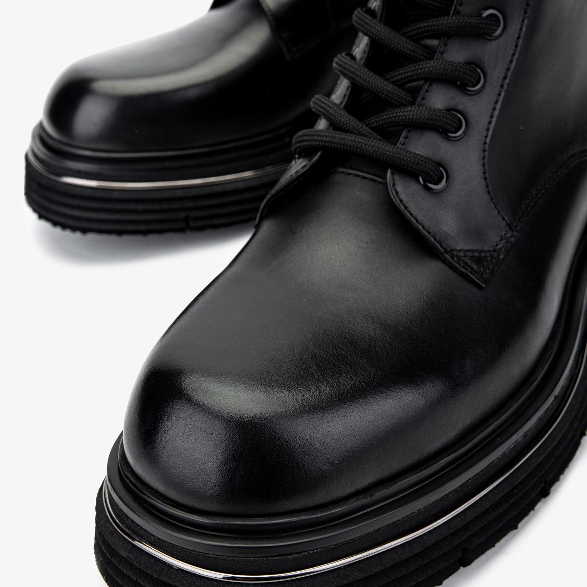 Valmenti Erkek Hakiki Deri Siyah Analin POSTAL Bot