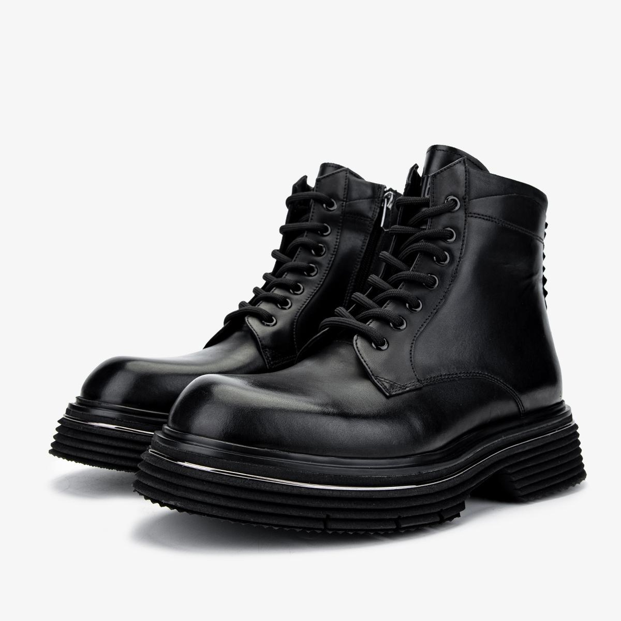 Valmenti Erkek Hakiki Deri Siyah Analin POSTAL Bot