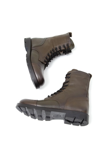  Valmenti Dabih Erkek Yeşil Hakiki Deri Casual Bot