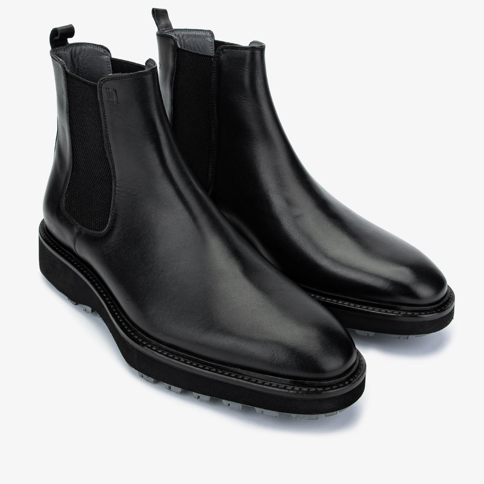 Valmenti Erkek Hakiki Deri Siyah Klasik Bot