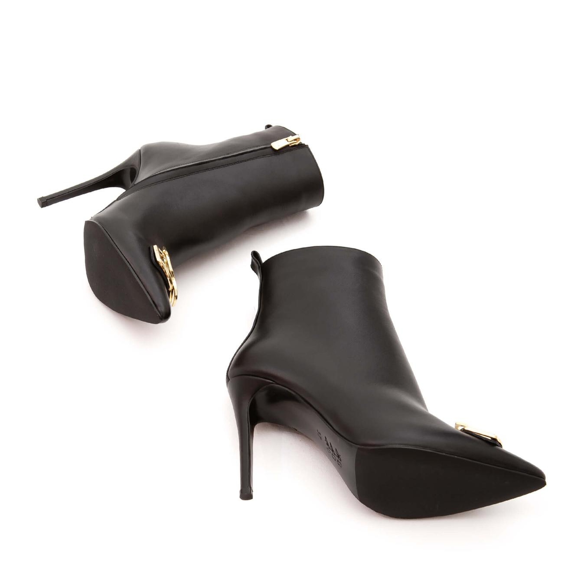 Tamer Tanca Kadın Hakiki Deri Siyah Topuklu Bot