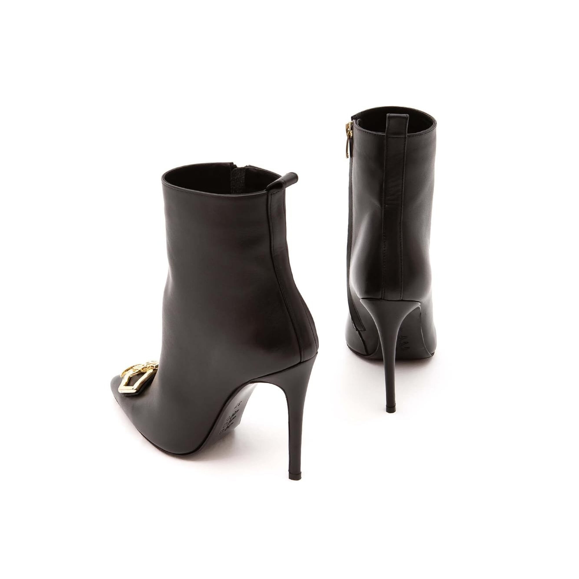 Tamer Tanca Kadın Hakiki Deri Siyah Topuklu Bot