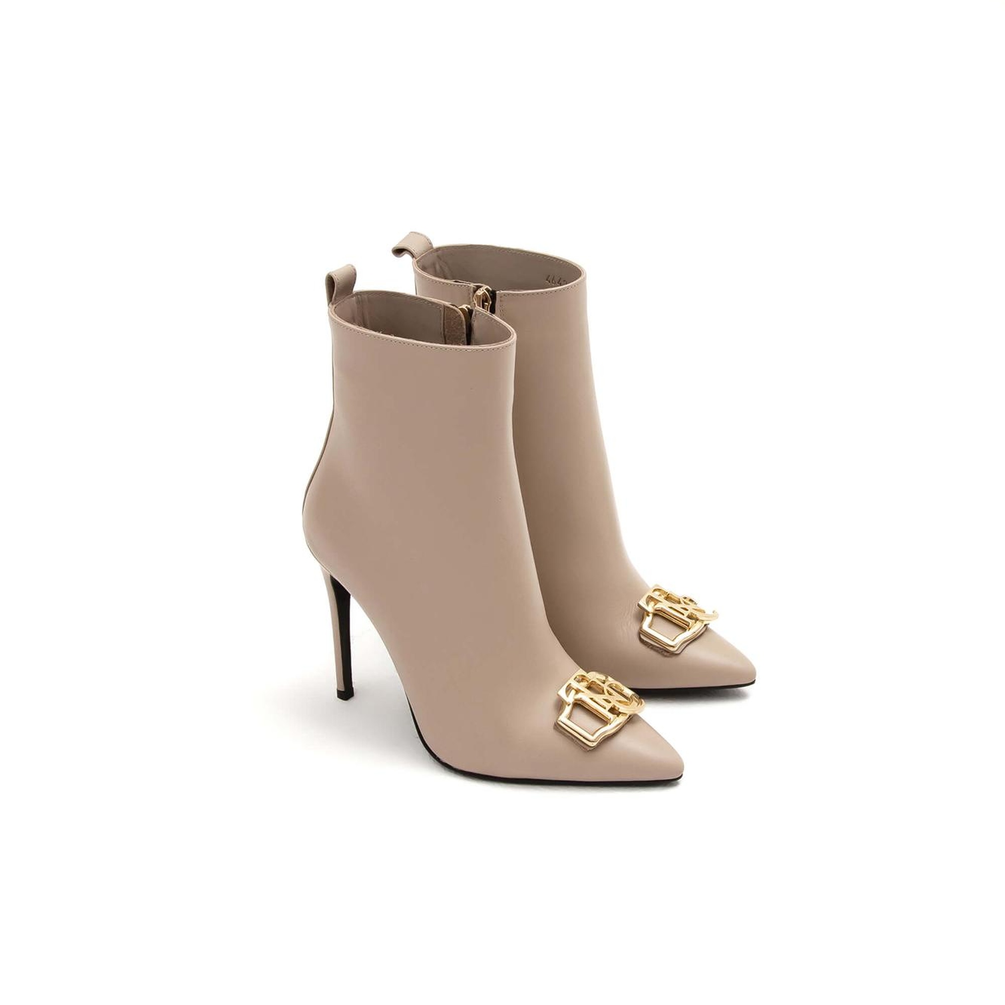 Tamer Tanca Kadın Hakiki Deri Bej Topuklu Bot