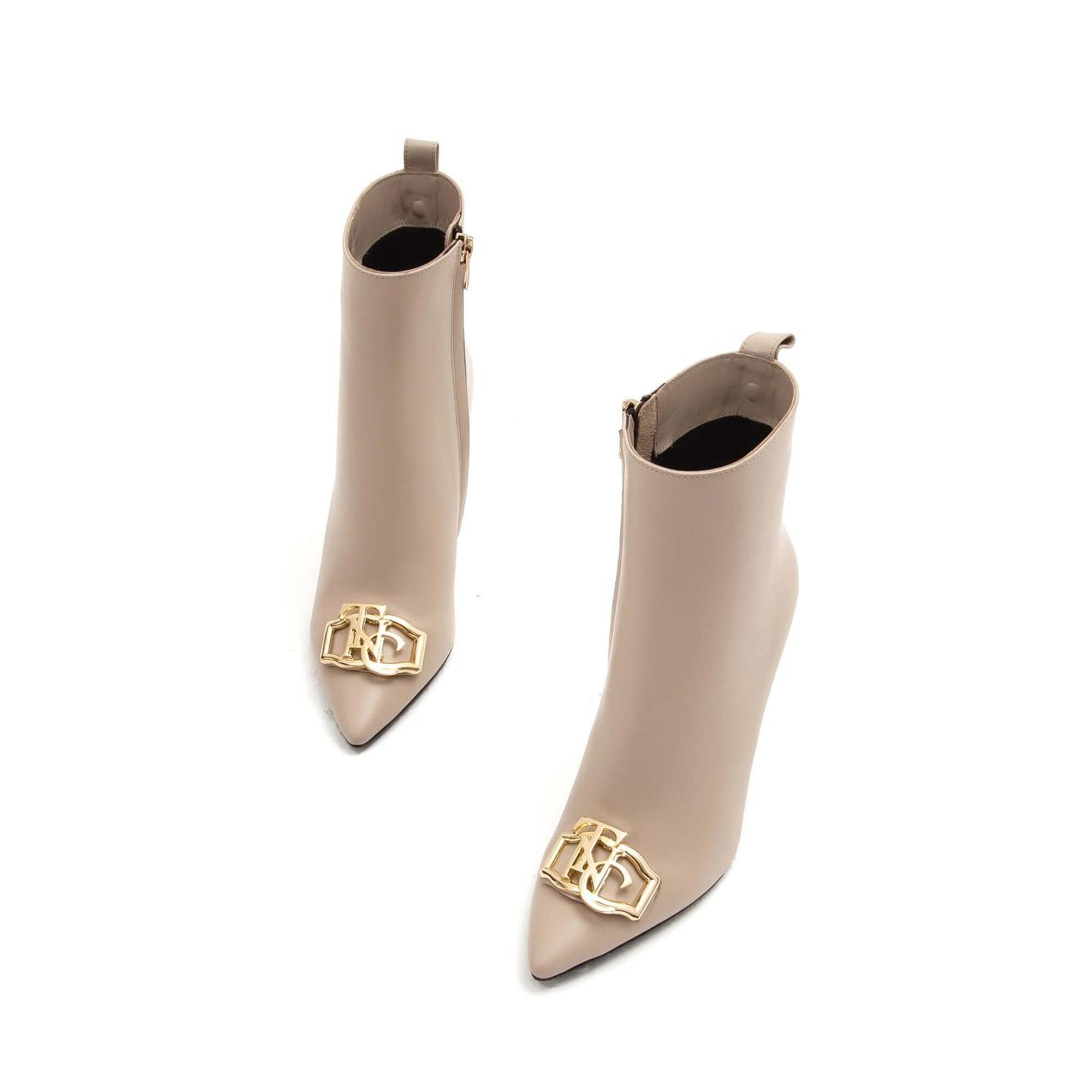 Tamer Tanca Kadın Hakiki Deri Bej Topuklu Bot