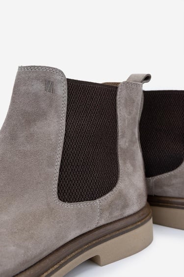  Valmenti Erkek Hakiki Deri Bej Süet Casual Bot