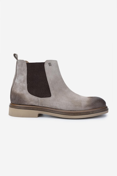  Valmenti Erkek Hakiki Deri Bej Süet Casual Bot