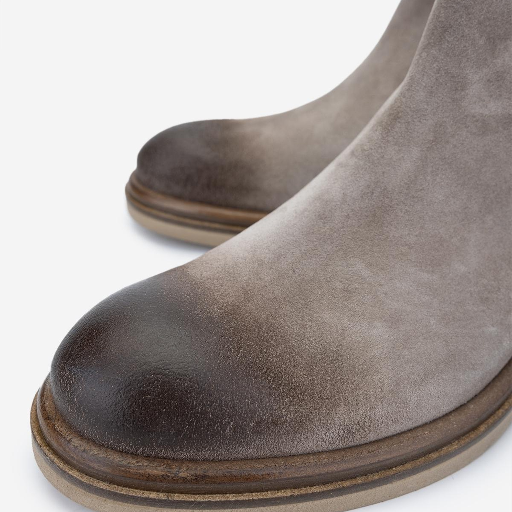 Valmenti Erkek Hakiki Deri Bej Süet Casual Bot