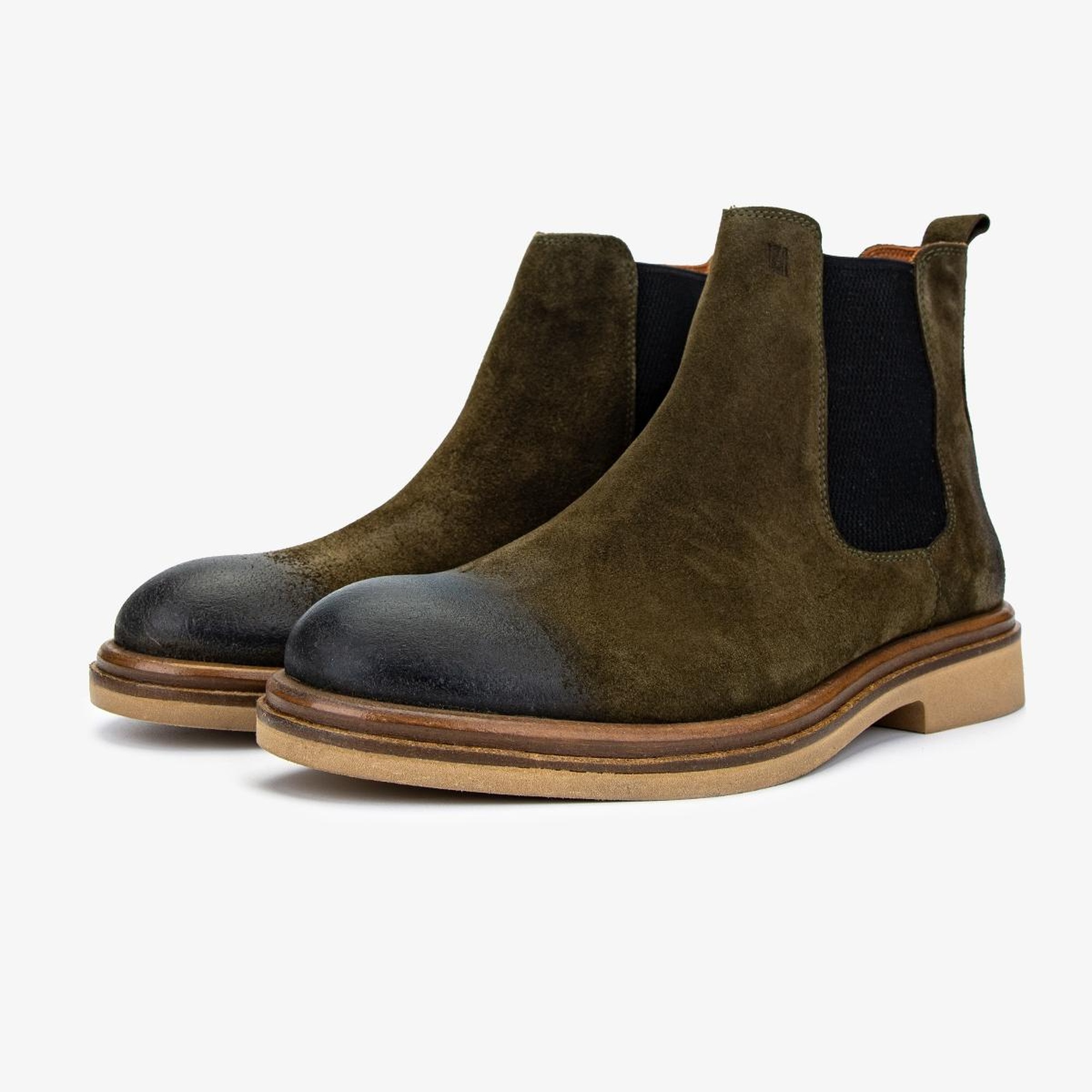 Valmenti Erkek Hakiki Deri Yeşil Casual Bot