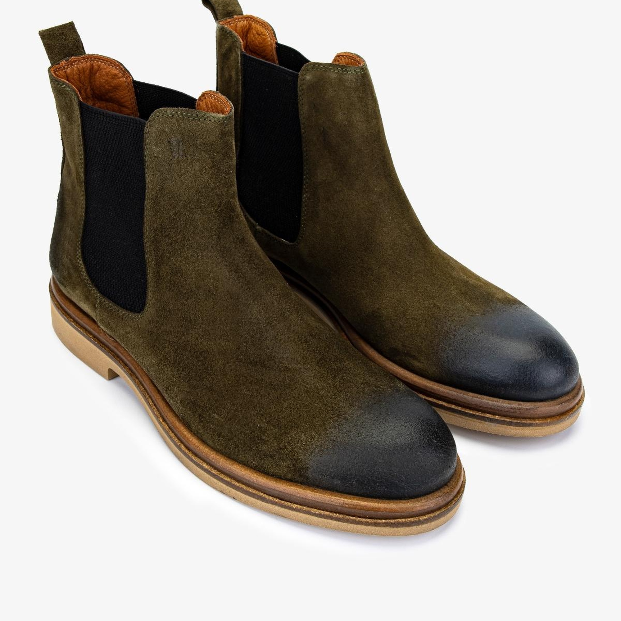 Valmenti Erkek Hakiki Deri Yeşil Casual Bot